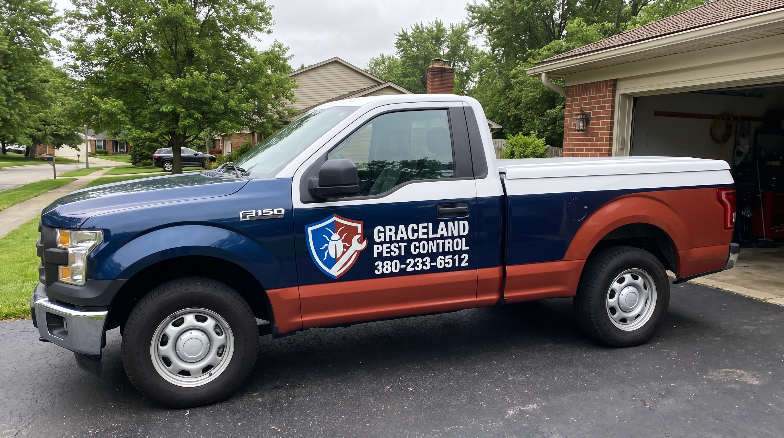 Graceland Pest Control treating a Columbus Ohio home for pests